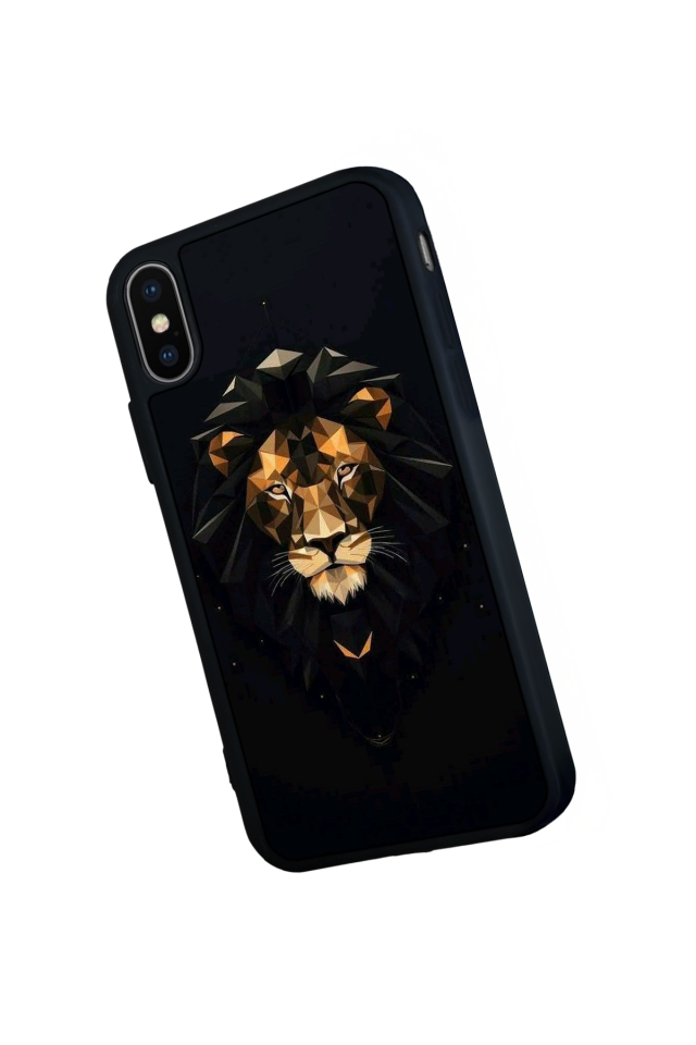 iPhone X/ XS Uyumlu Aslan Tasarımlı Glossy Premium Kılıf