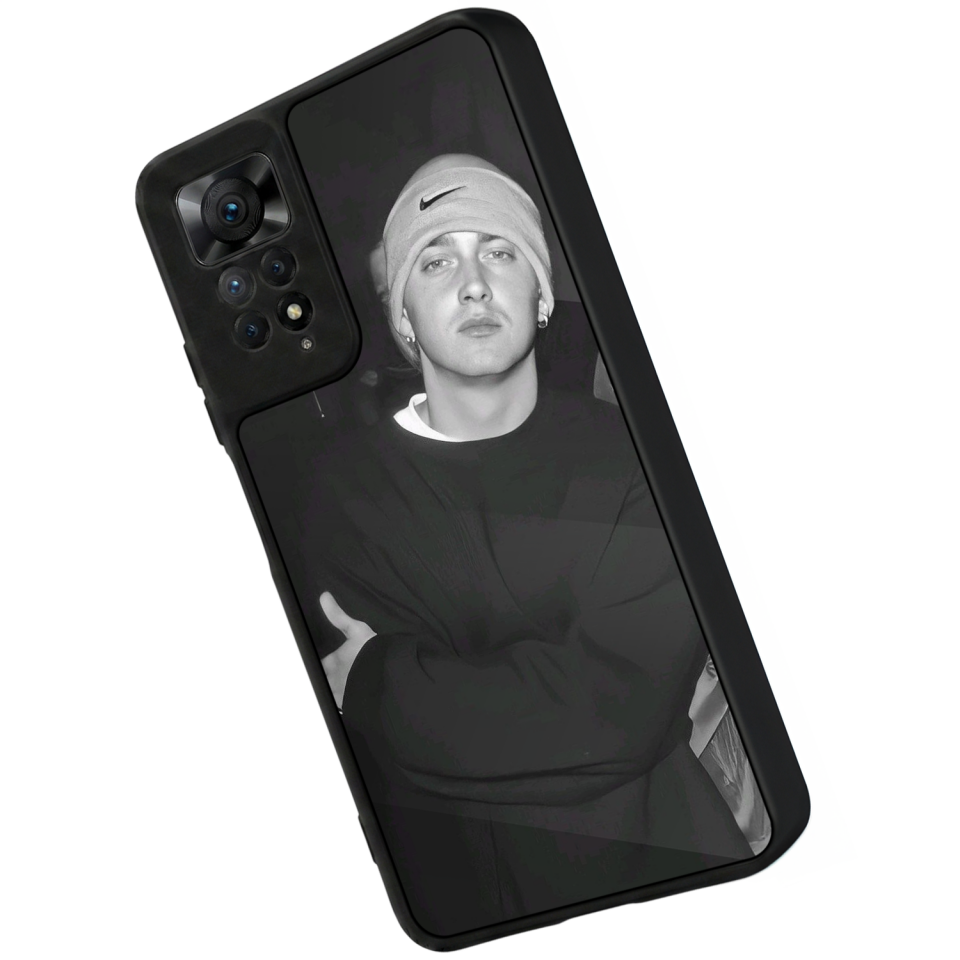 Xiaomi Redmi Note 11 Pro Uyumlu Eminem Tasarımlı Glossy Premium Kılıf