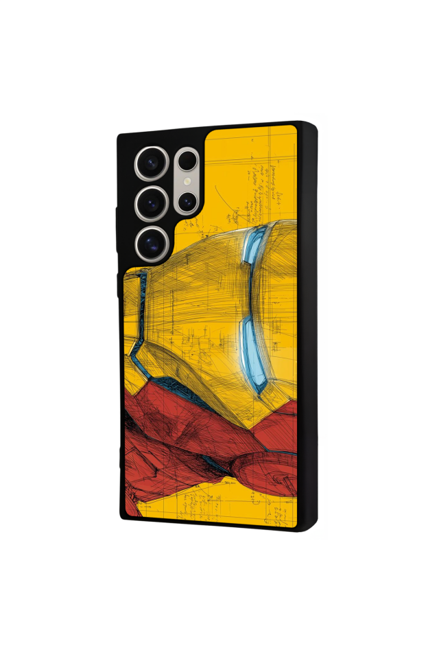 Samsung Galaxy S22 Ultra Uyumlu  Iron Man ( Demir Adam ) Tasarımlı Glossy Premium Kılıf