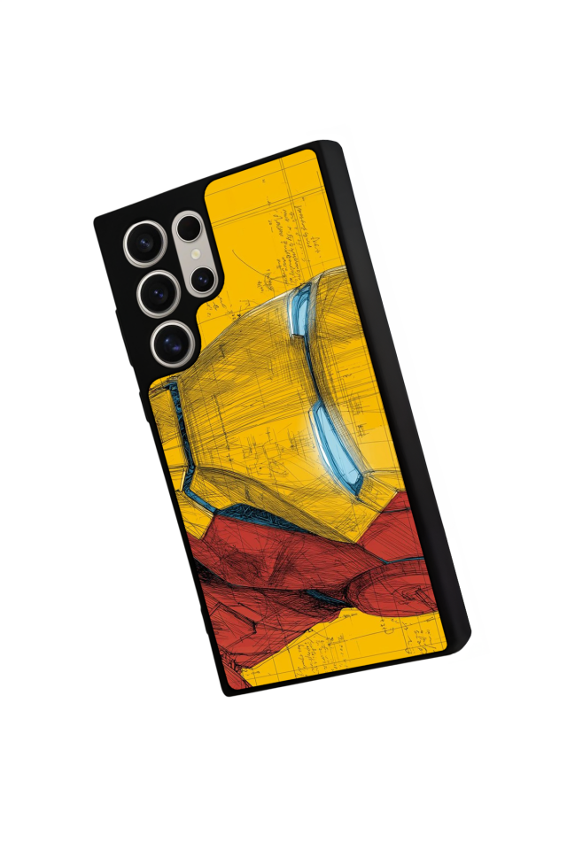 Samsung Galaxy S22 Ultra Uyumlu  Iron Man ( Demir Adam ) Tasarımlı Glossy Premium Kılıf