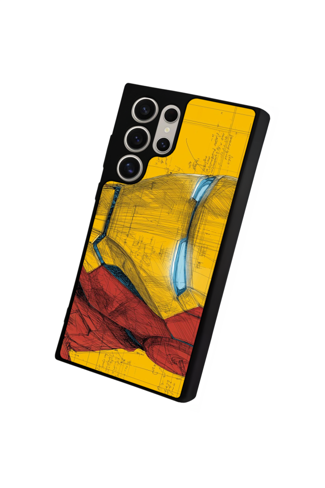 Samsung Galaxy S22 Ultra Uyumlu  Iron Man ( Demir Adam ) Tasarımlı Glossy Premium Kılıf