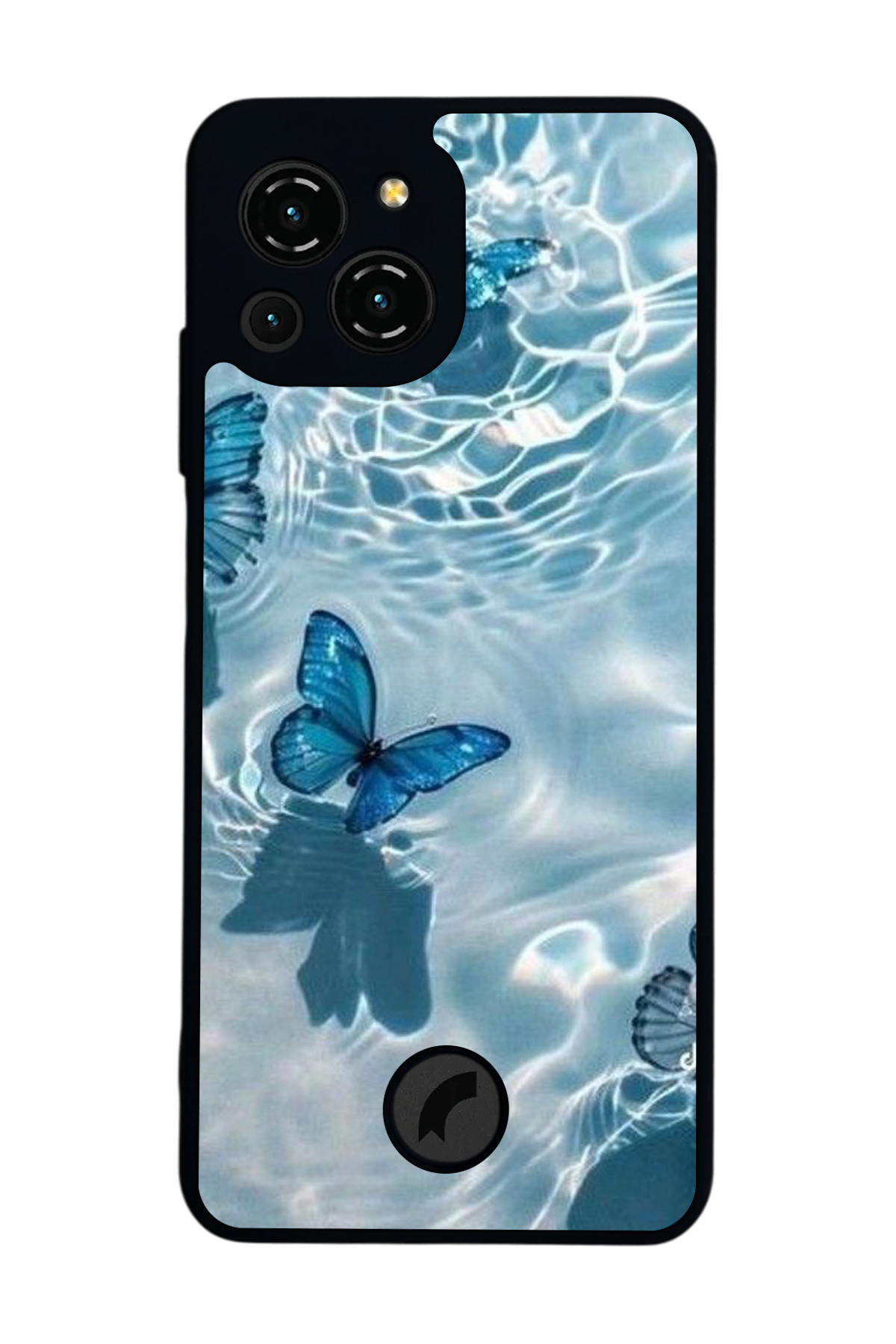 Reeder S23 Pro Max Uyumlu Kelebek Tasarımlı Glossy Premium Kılıf