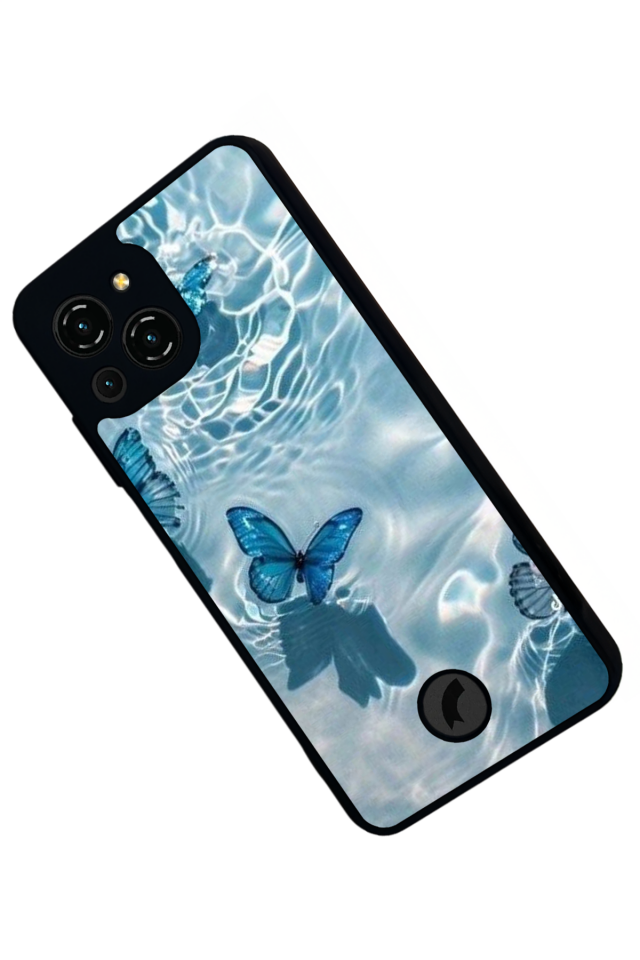 Reeder S23 Pro Max Uyumlu Kelebek Tasarımlı Glossy Premium Kılıf
