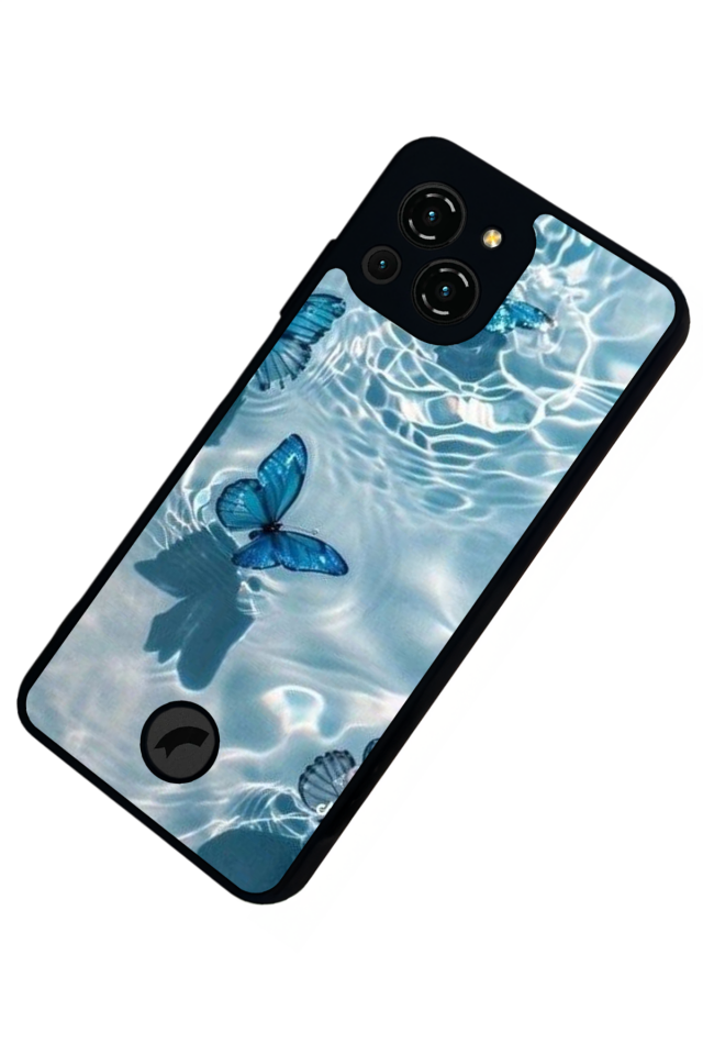 Reeder S23 Pro Max Uyumlu Kelebek Tasarımlı Glossy Premium Kılıf