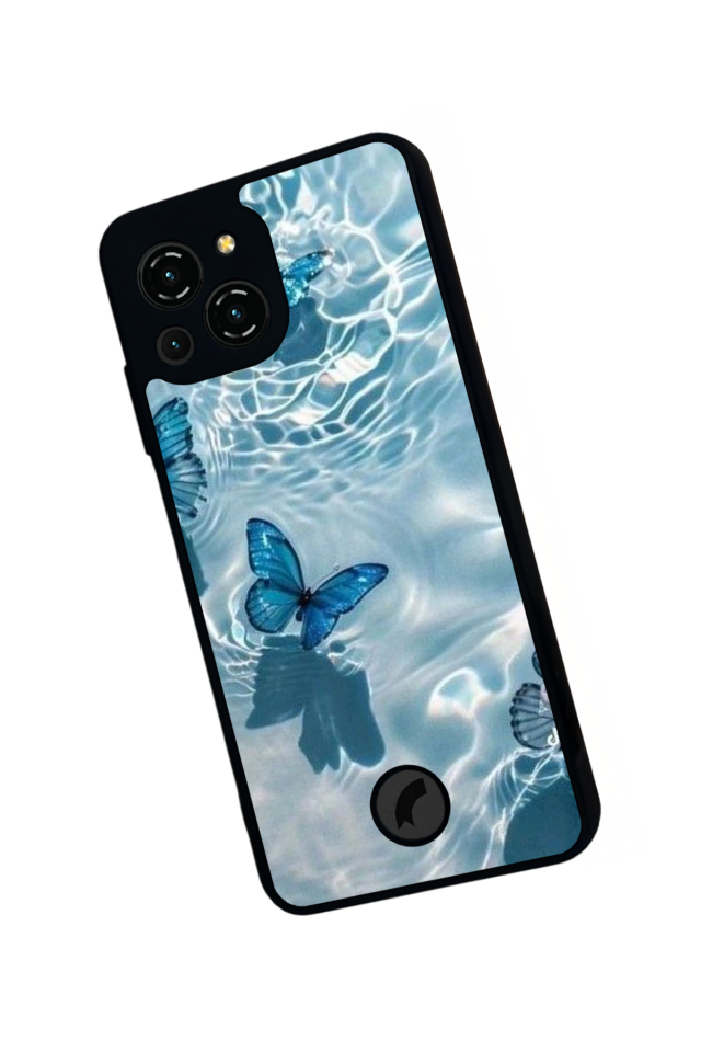 Reeder S23 Pro Max Uyumlu Kelebek Tasarımlı Glossy Premium Kılıf