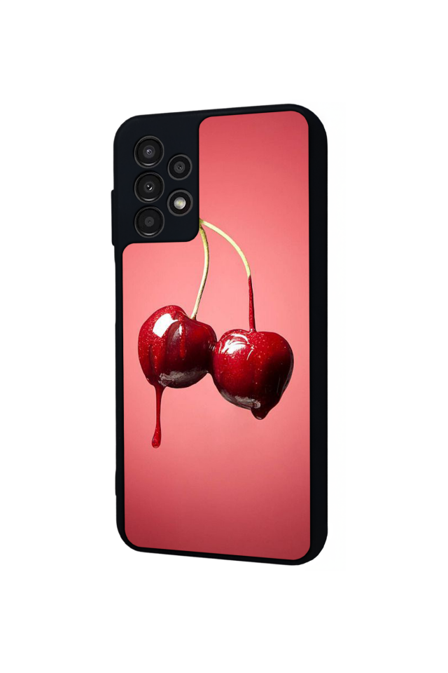 Samsung Galaxy A13 Uyumlu Kiraz Tasarımlı Glossy Premium Kılıf