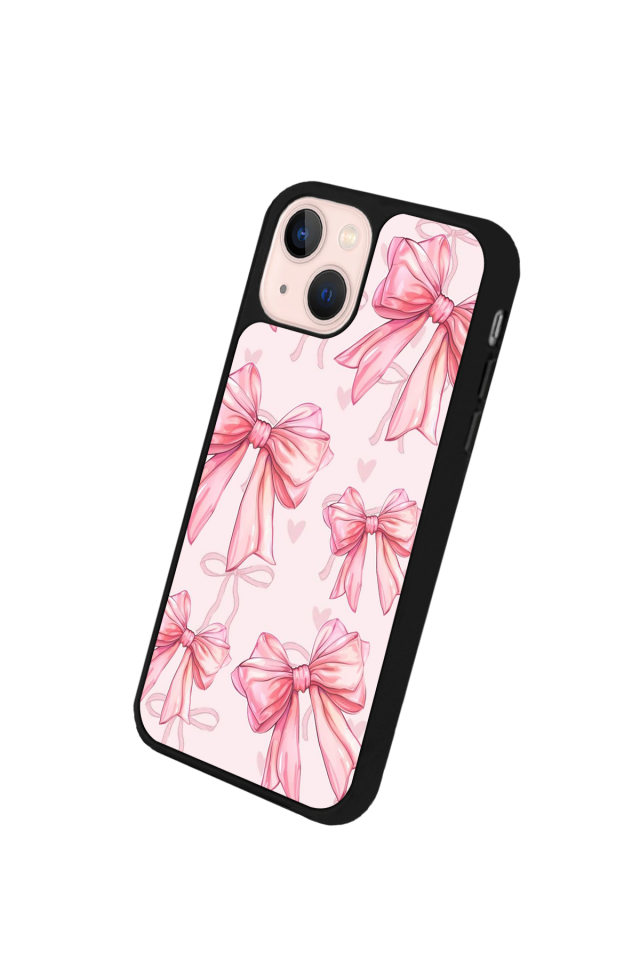 iPhone 15 Uyumlu Kurdele Tasarımlı Glossy Premium Kılıf