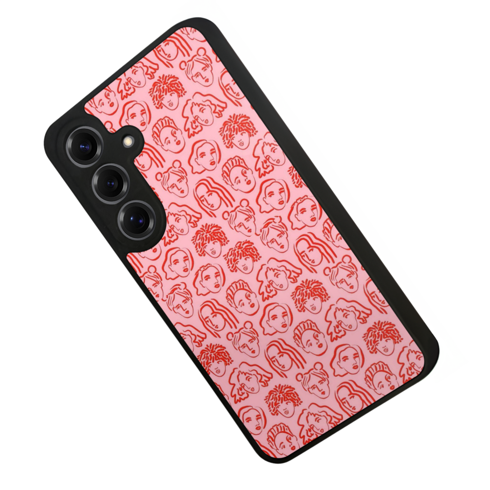 Samsung Galaxy S25 Uyumlu Line Art Tasarımlı Glossy Premium Kılıf