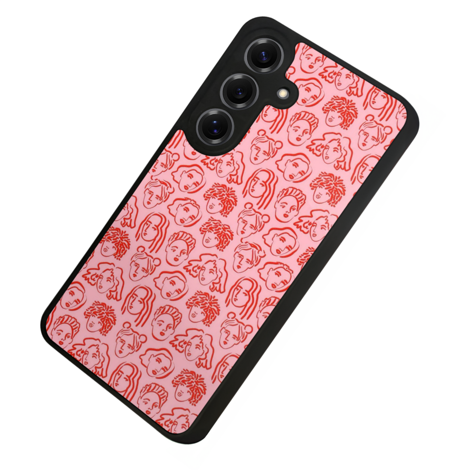 Samsung Galaxy S25 Uyumlu Line Art Tasarımlı Glossy Premium Kılıf