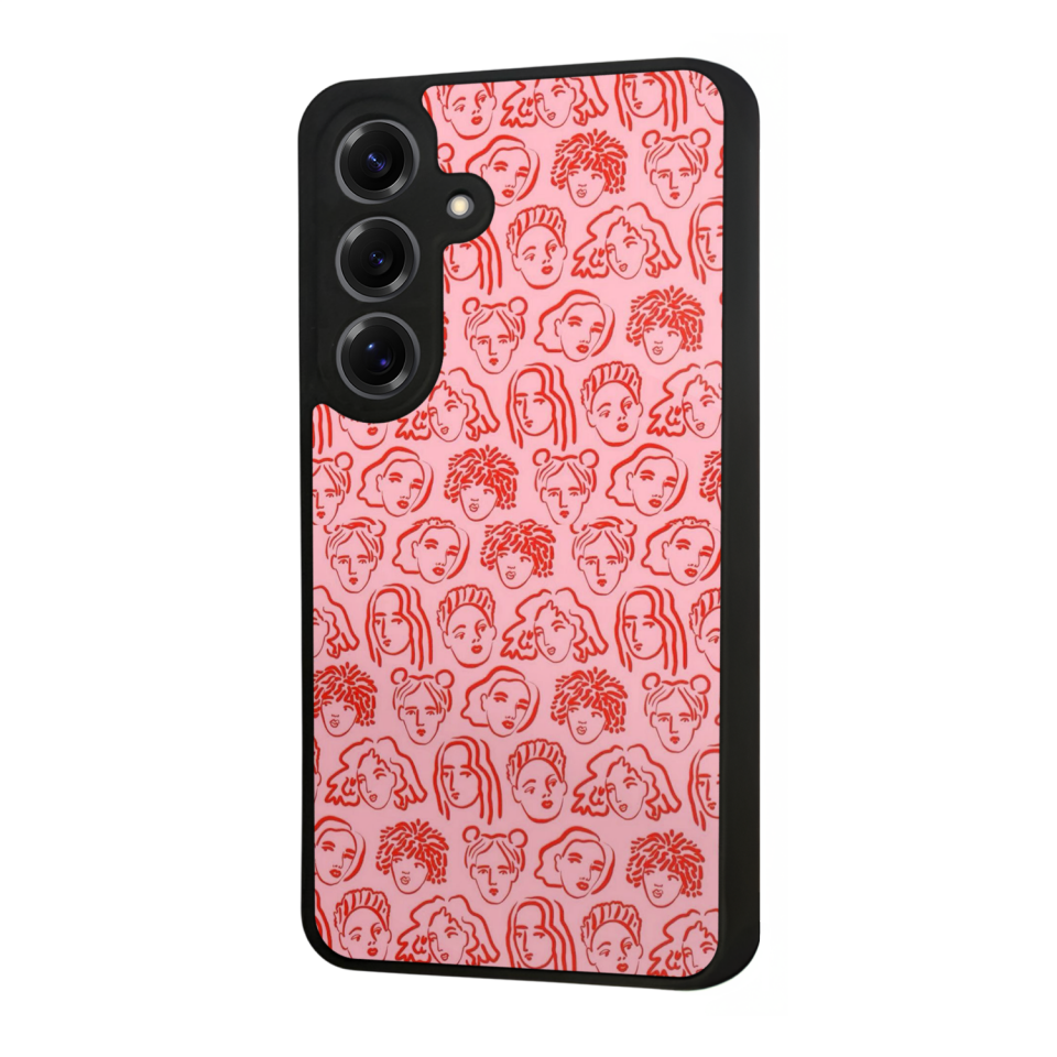 Samsung Galaxy S25 Uyumlu Line Art Tasarımlı Glossy Premium Kılıf