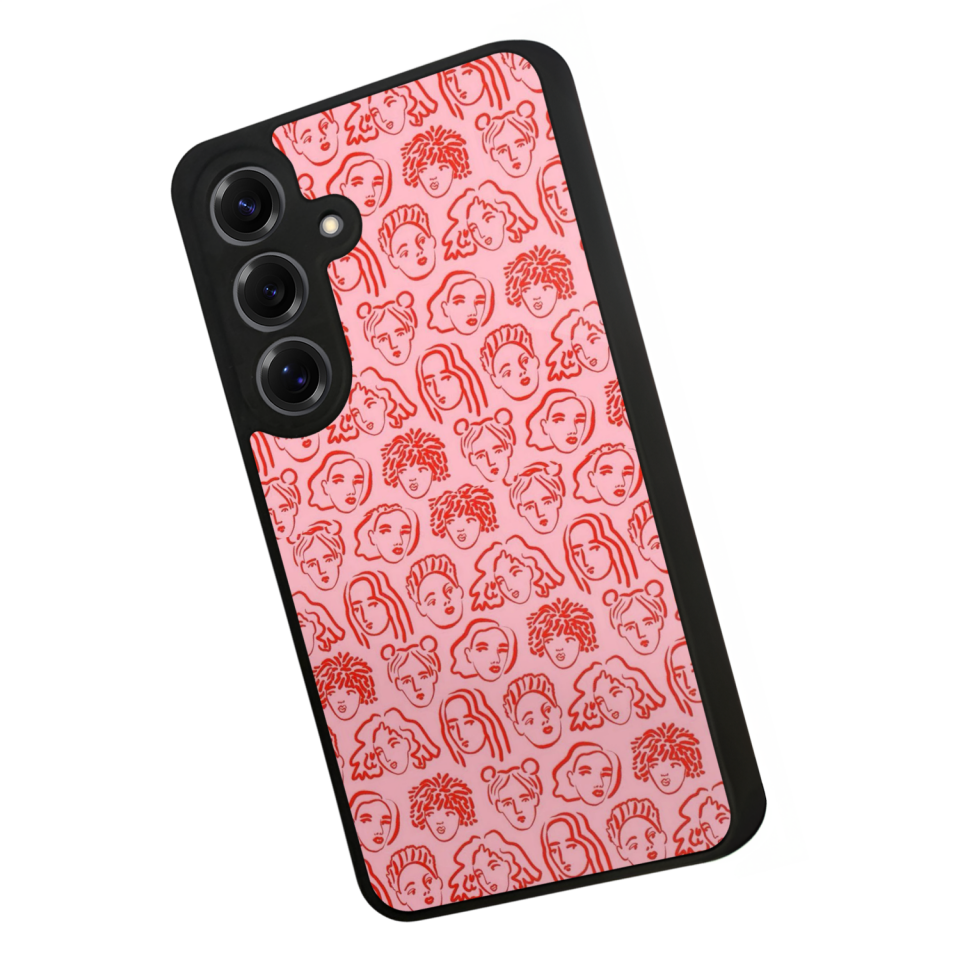 Samsung Galaxy S25 Uyumlu Line Art Tasarımlı Glossy Premium Kılıf