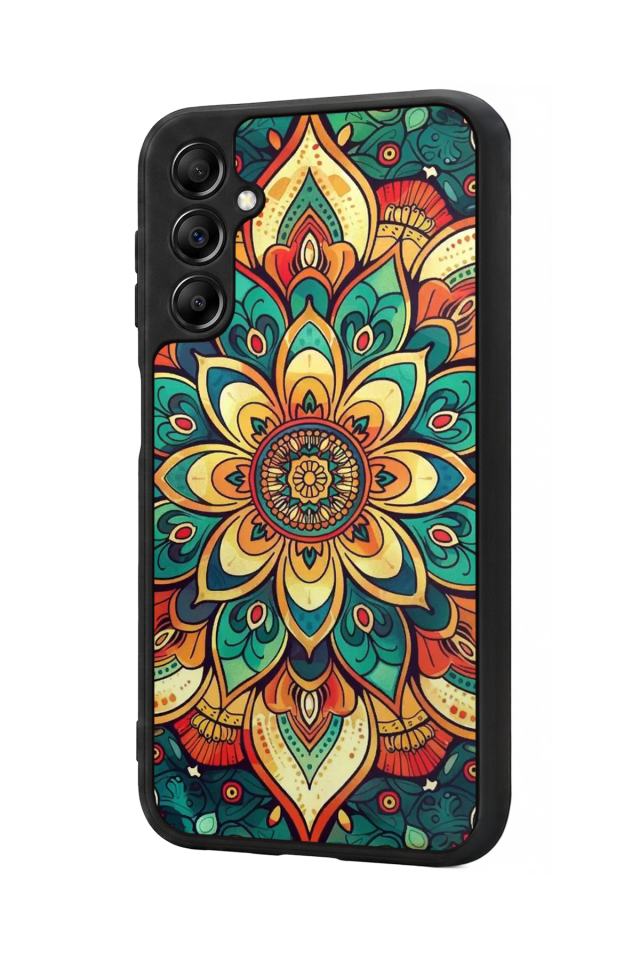 Samsung Galaxy A14 Uyumlu Mandala Tasarımlı Glossy Premium Kılıf