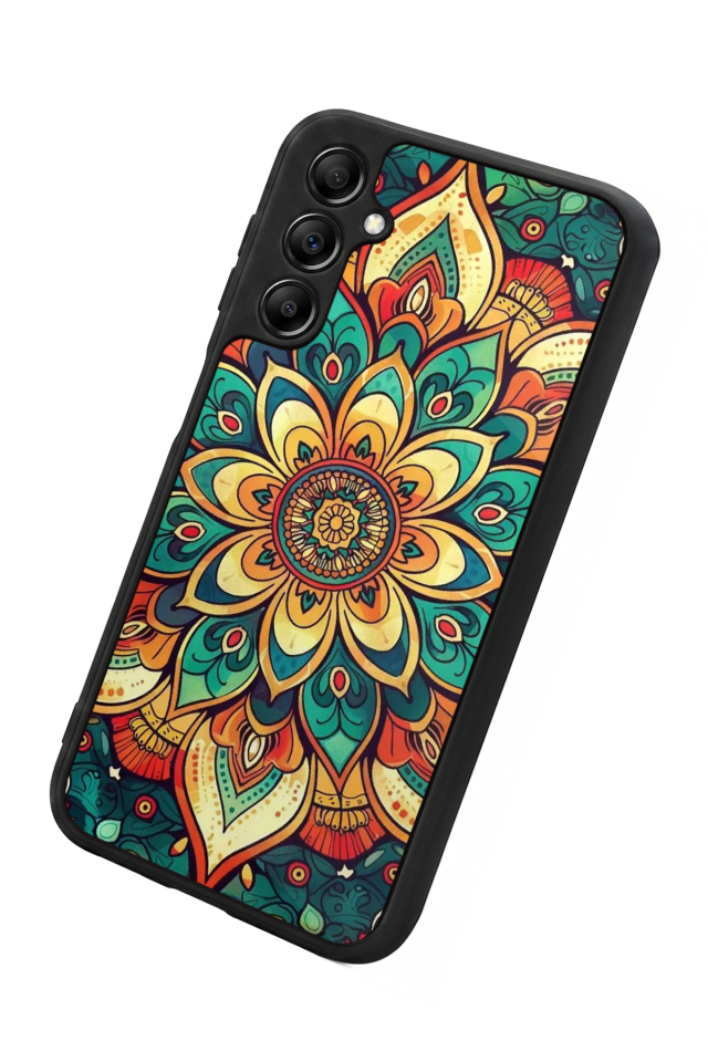 Samsung Galaxy A14 Uyumlu Mandala Tasarımlı Glossy Premium Kılıf