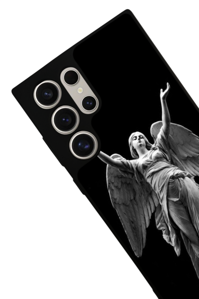 Samsung Galaxy S23 Ultra Uyumlu Melek Tasarımlı Glossy Premium Kılıf