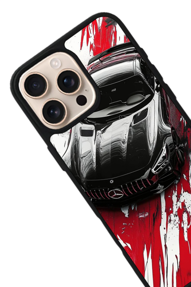 iPhone 15 Pro Uyumlu Mercedes Tasarımlı Glossy Premium Kılıf