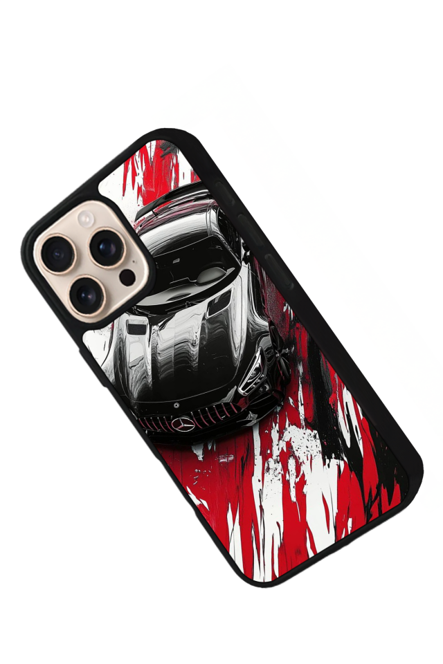 iPhone 15 Pro Uyumlu Mercedes Tasarımlı Glossy Premium Kılıf