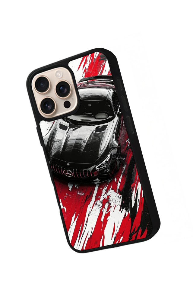 iPhone 15 Pro Uyumlu Mercedes Tasarımlı Glossy Premium Kılıf