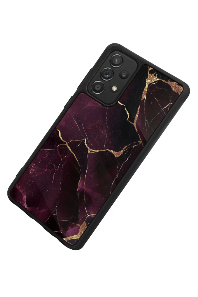 Samsung Galaxy A72 Uyumlu Mermer Marble Tasarımlı Glossy Premium Kılıf