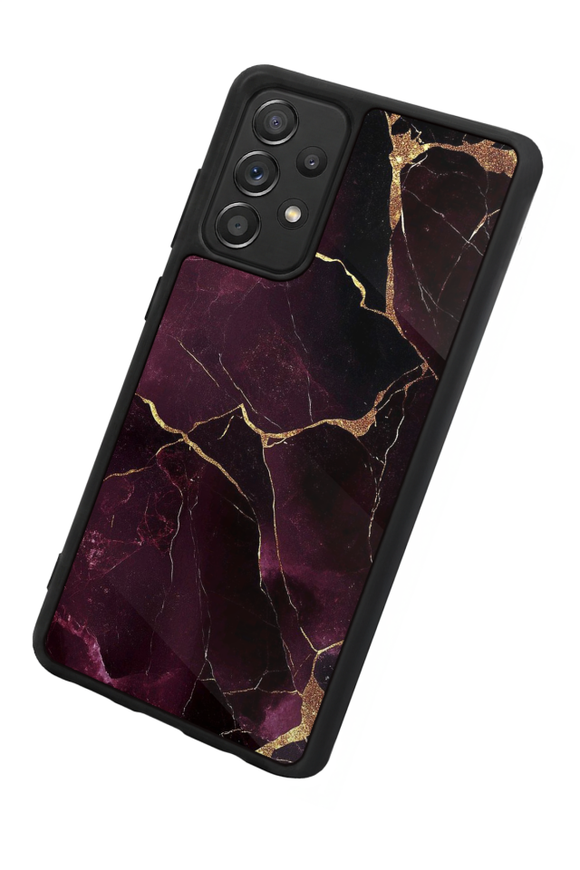 Samsung Galaxy A72 Uyumlu Mermer Marble Tasarımlı Glossy Premium Kılıf