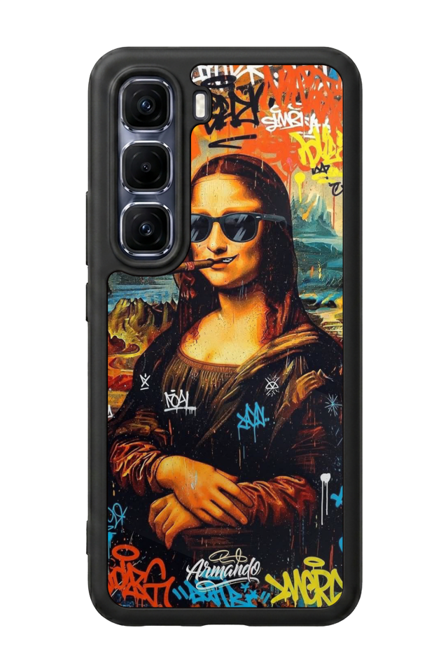 Infinix Hot 60 Pro Plus Uyumlu Monalisa Tasarımlı Glossy Premium Kılıf