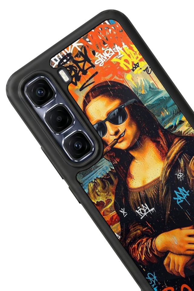 Infinix Hot 60 Pro Plus Uyumlu Monalisa Tasarımlı Glossy Premium Kılıf