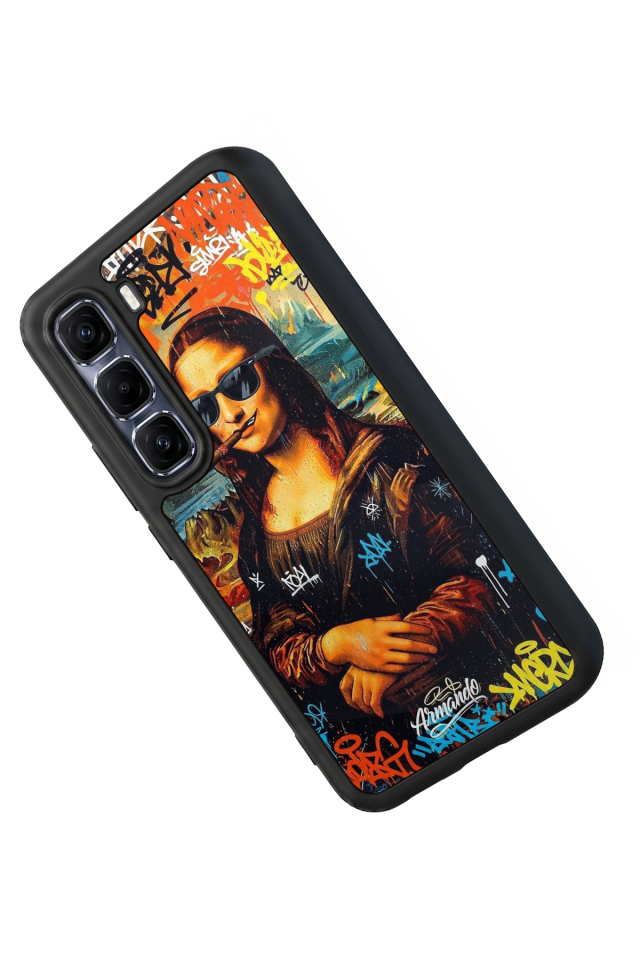 Infinix Hot 60 Pro Plus Uyumlu Monalisa Tasarımlı Glossy Premium Kılıf