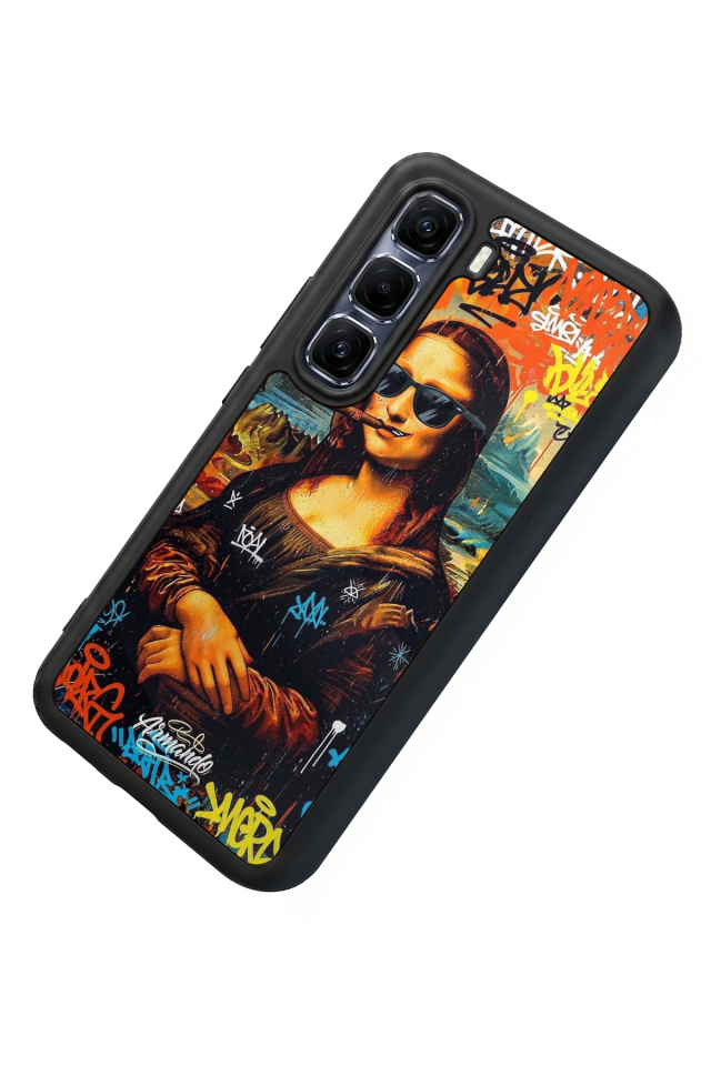 Infinix Hot 60 Pro Plus Uyumlu Monalisa Tasarımlı Glossy Premium Kılıf