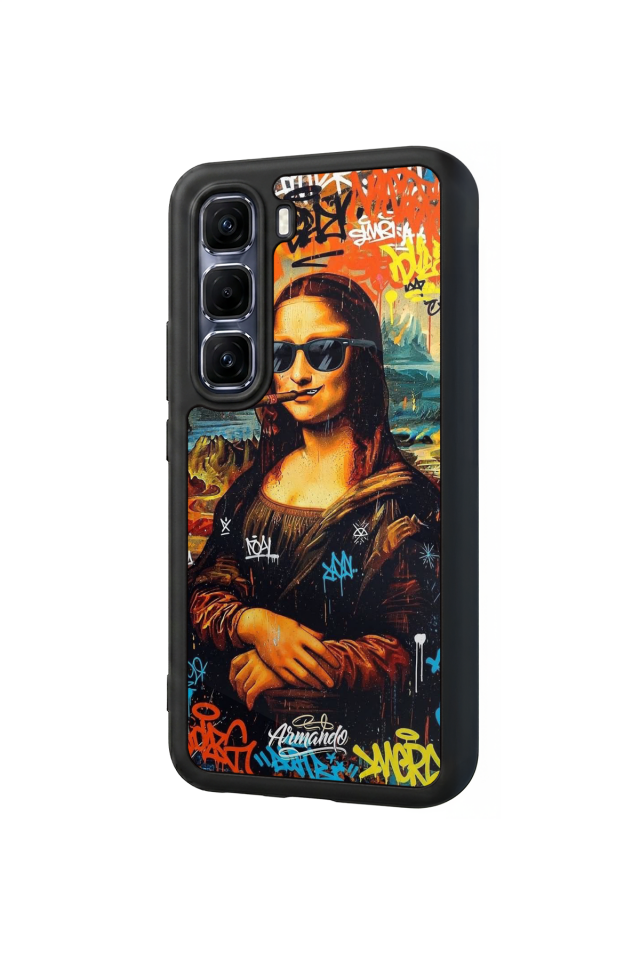 Infinix Hot 60 Pro Plus Uyumlu Monalisa Tasarımlı Glossy Premium Kılıf