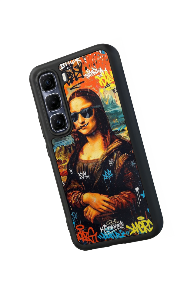Infinix Hot 60 Pro Plus Uyumlu Monalisa Tasarımlı Glossy Premium Kılıf