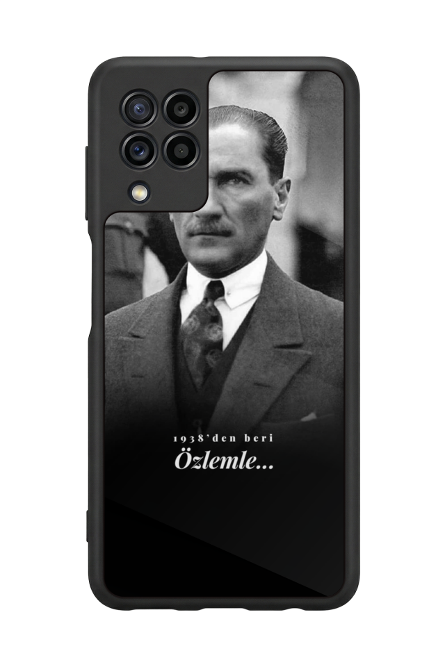 Samsung Galaxy M32 Uyumlu Mustafa Kemal Ataturk Tasarımlı Glossy Premium Kılıf