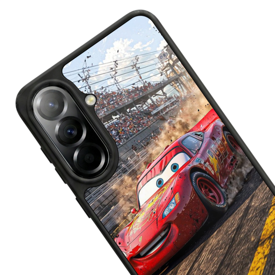 Samsung Galaxy A37 Uyumlu Şimsek McQueen Tasarımlı Glossy Premium Kılıf