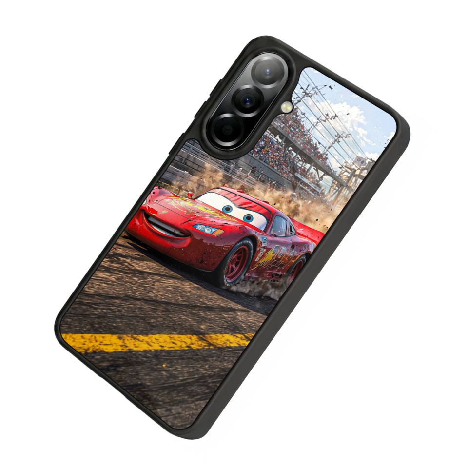 Samsung Galaxy A37 Uyumlu Şimsek McQueen Tasarımlı Glossy Premium Kılıf