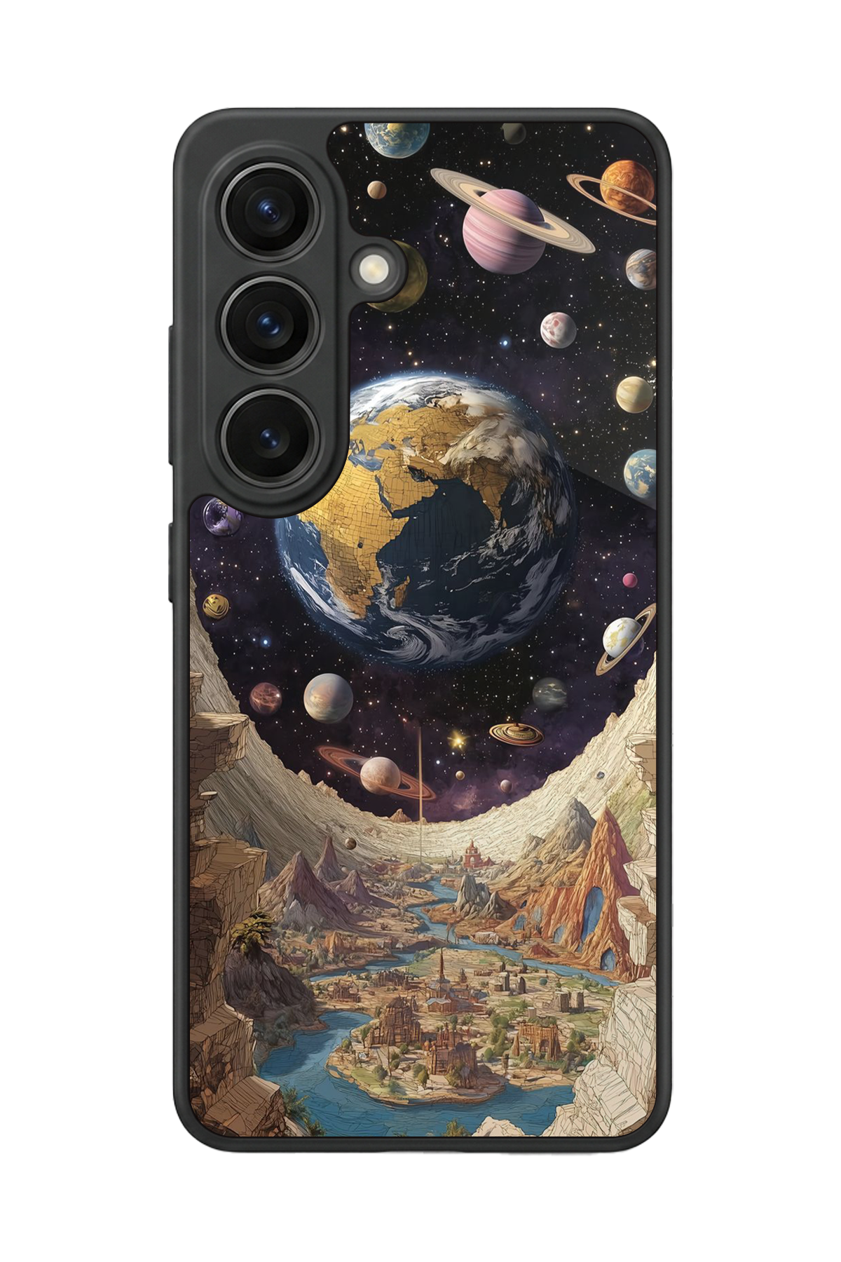 Samsung Galaxy S26 Uyumlu Uzay Tasarımlı Glossy Premium Kılıf