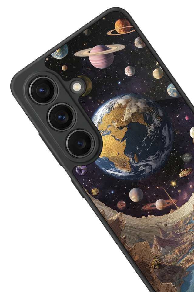 Samsung Galaxy S26 Uyumlu Uzay Tasarımlı Glossy Premium Kılıf