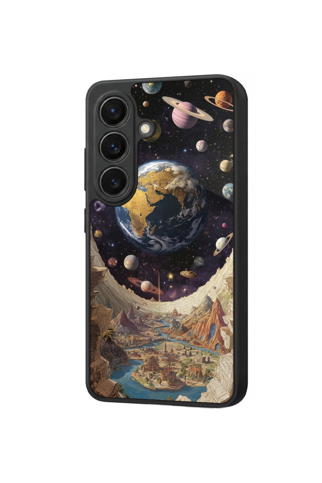 Samsung Galaxy S26 Uyumlu Uzay Tasarımlı Glossy Premium Kılıf