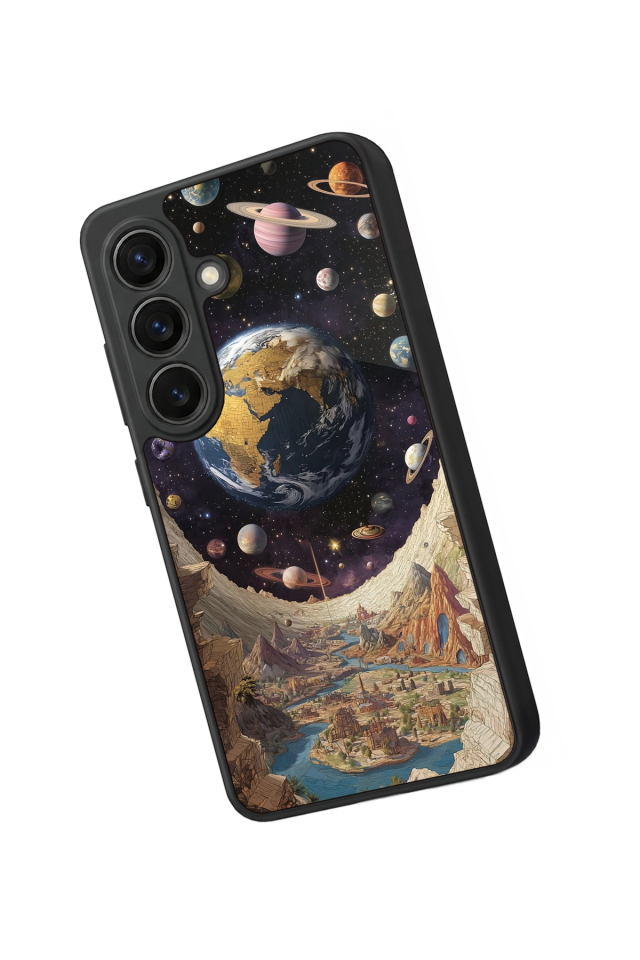 Samsung Galaxy S26 Uyumlu Uzay Tasarımlı Glossy Premium Kılıf