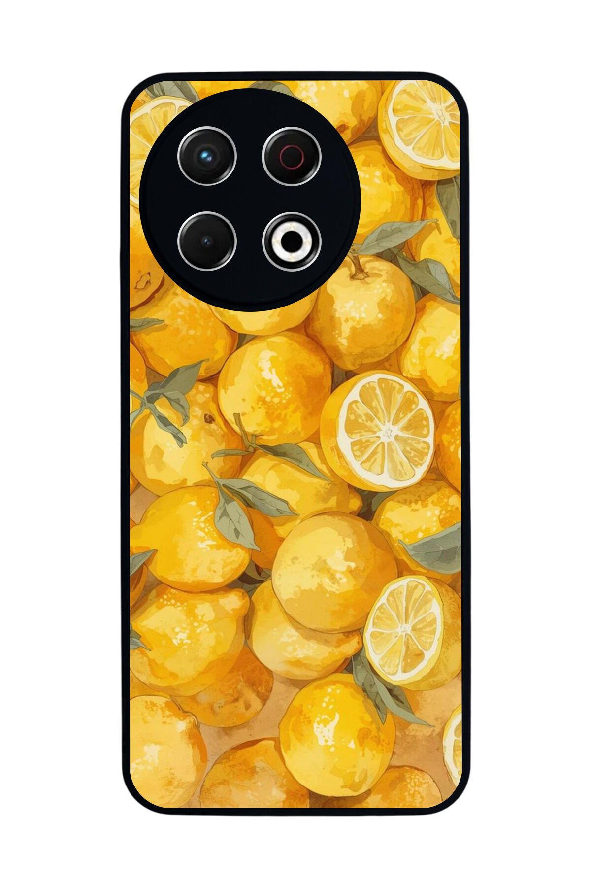 Tecno Spark 30 Pro Uyumlu Limon Tasarımlı Glossy Premium Kılıf