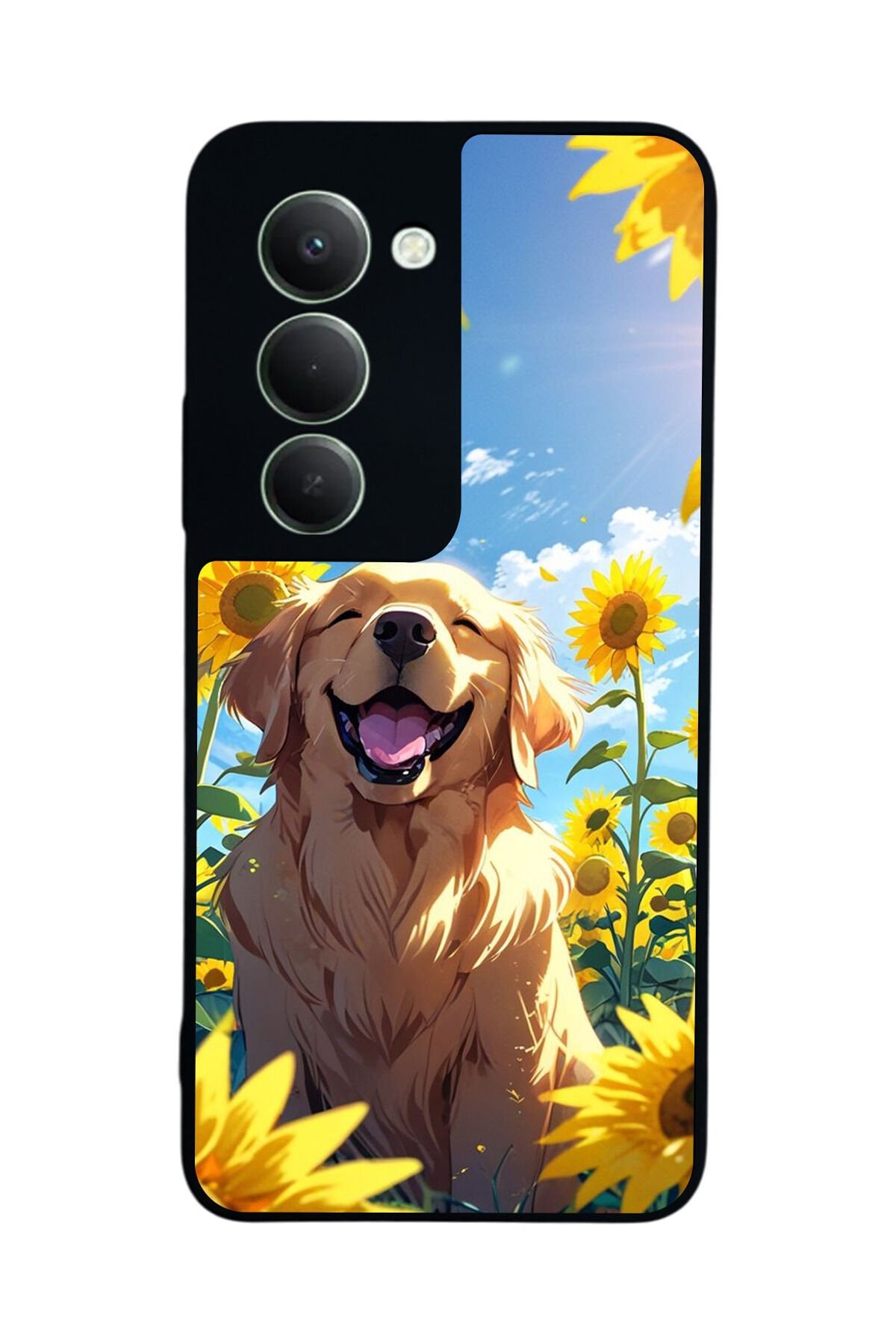 Xiaomi Redmi 15 5G Uyumlu Golden Kopek Tasarımlı Glossy Premium Kılıf