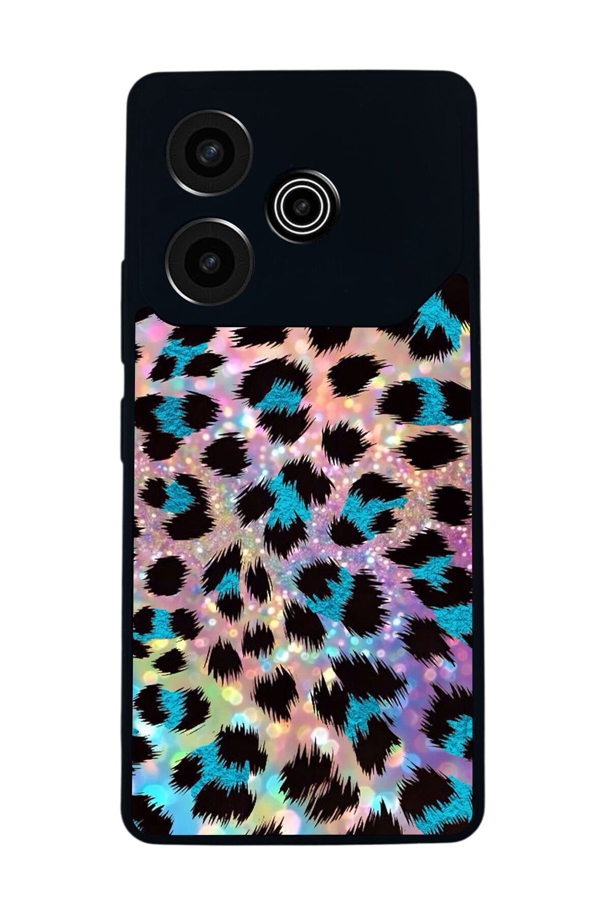 Tecno Pova 6 Uyumlu Hologram Leopar Tasarımlı Glossy Premium Kılıf
