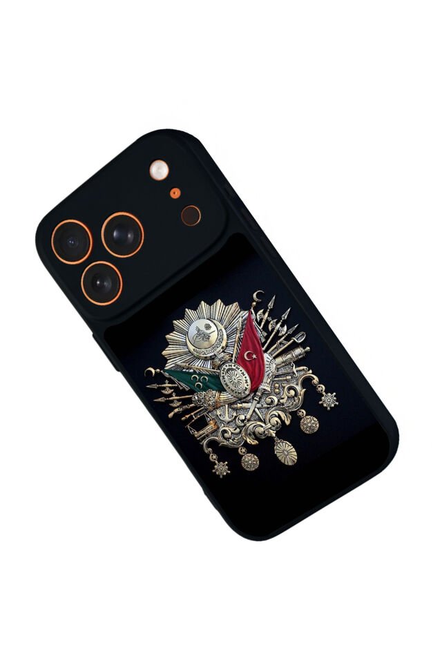 iPhone 17 Pro Uyumlu Osmanli Tugrasi Tasarımlı Glossy Premium Kılıf