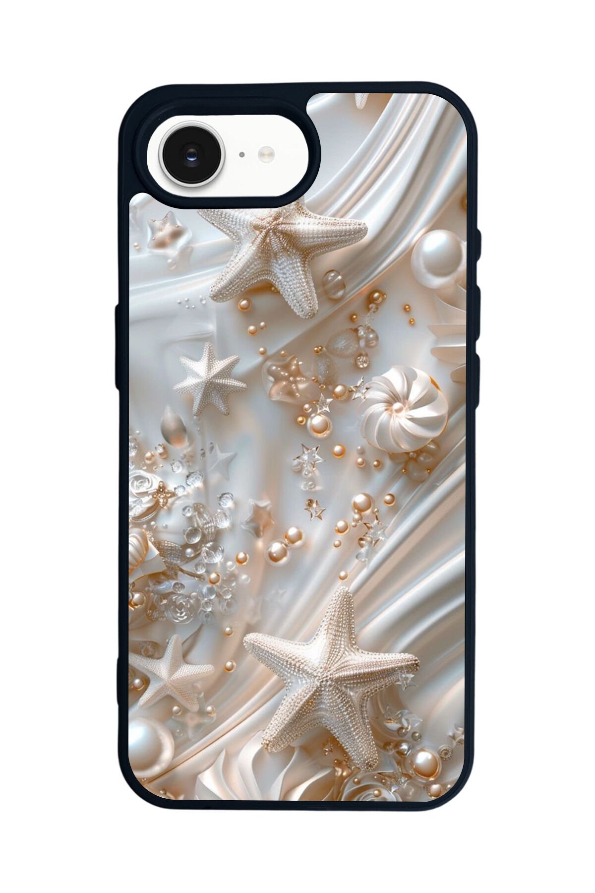 iPhone 16E Uyumlu İnci Tasarımlı Glossy Premium Kılıf