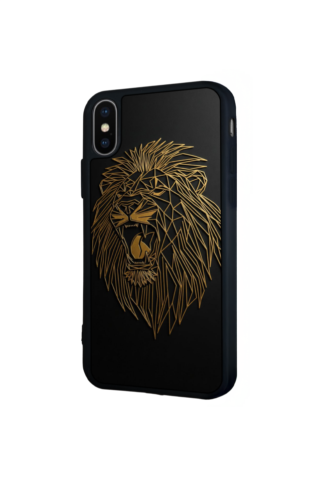iPhone X/ XS Uyumlu Aslan Tasarımlı Glossy Premium Kılıf