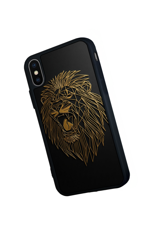 iPhone X/ XS Uyumlu Aslan Tasarımlı Glossy Premium Kılıf