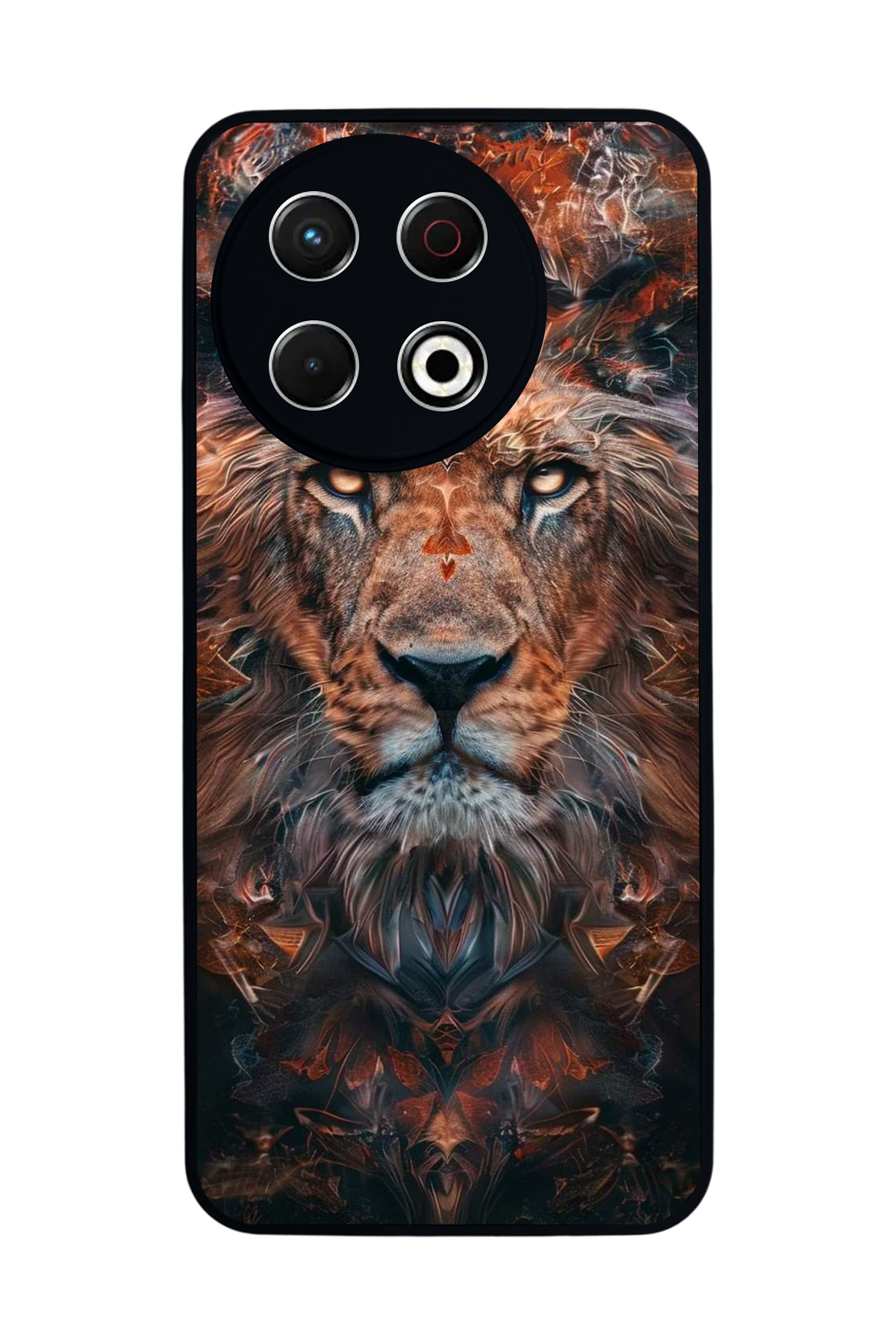 Tecno Spark 30 Pro Uyumlu Aslan Tasarımlı Glossy Premium Kılıf