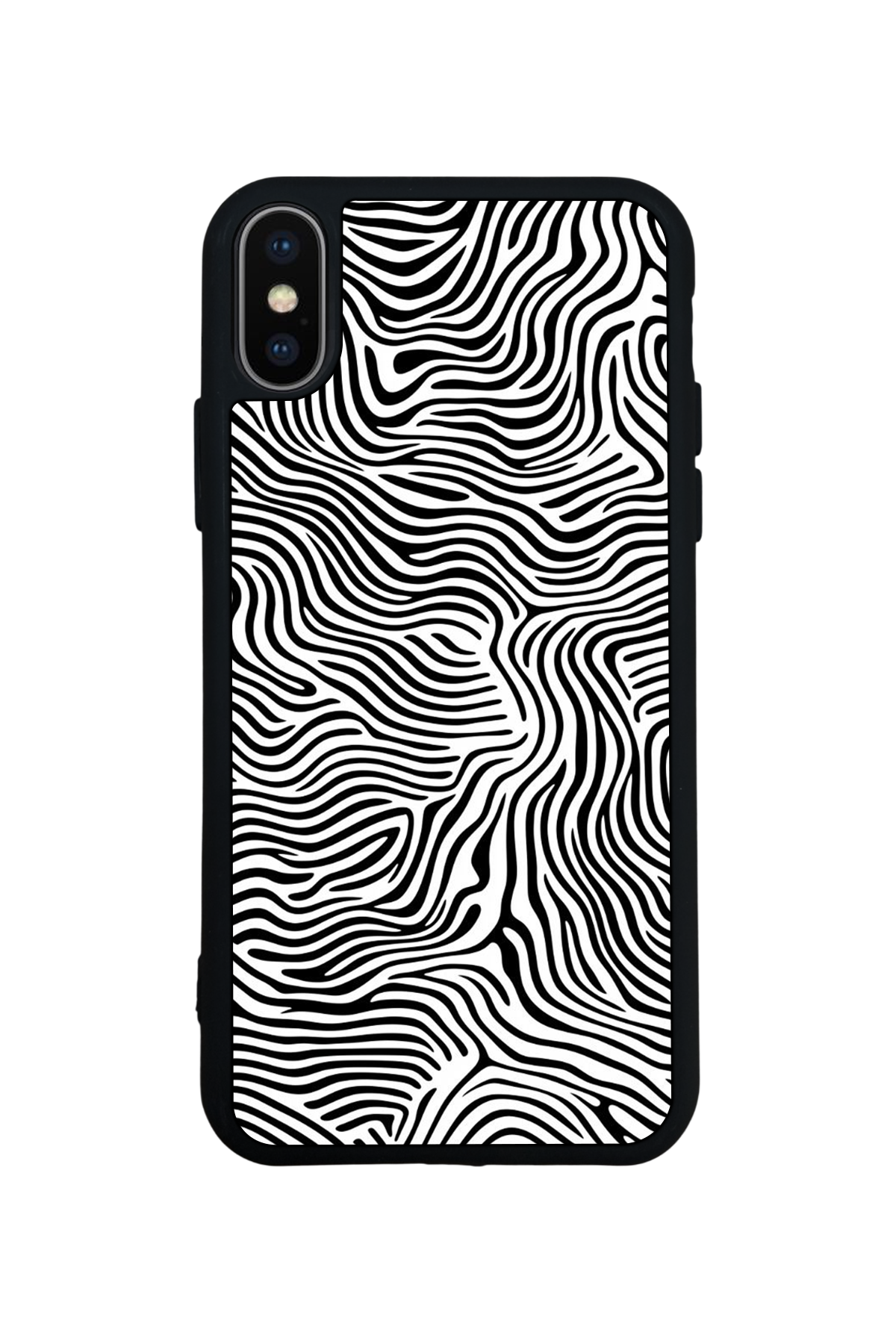 iPhone XS Max Uyumlu Çizgi Sanatı Tasarımlı Glossy Premium Kılıf