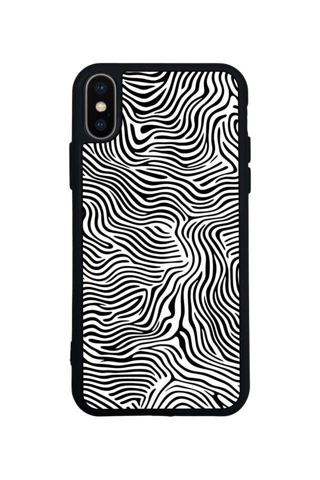 iPhone XS Max Uyumlu Çizgi Sanatı Tasarımlı Glossy Premium Kılıf