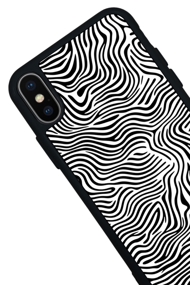 iPhone XS Max Uyumlu Çizgi Sanatı Tasarımlı Glossy Premium Kılıf