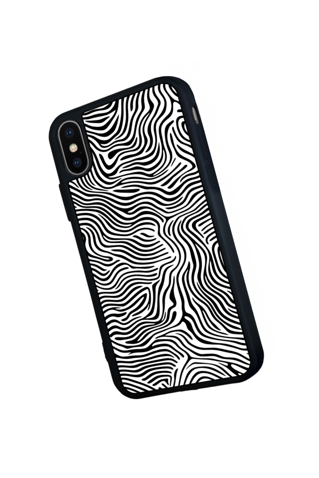 iPhone XS Max Uyumlu Çizgi Sanatı Tasarımlı Glossy Premium Kılıf