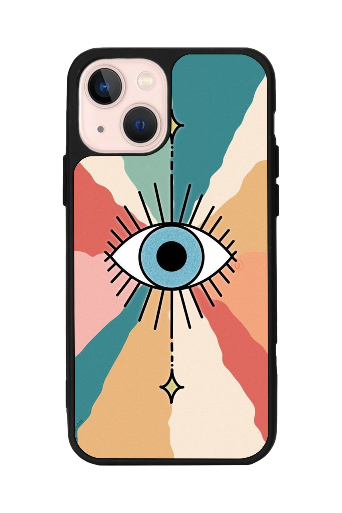 iPhone 13 Mini Uyumlu Göz Tasarımlı Glossy Premium Kılıf