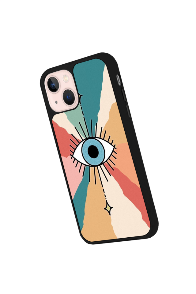 iPhone 13 Mini Uyumlu Göz Tasarımlı Glossy Premium Kılıf